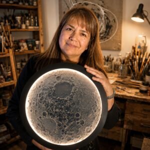 workshop- luna texturada con iluminación
